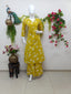 Mustard gold with white floral print