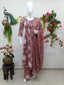 Dusty pink with white floral print
