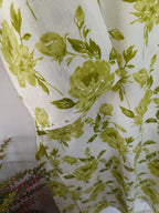 Ivory with Olive Green