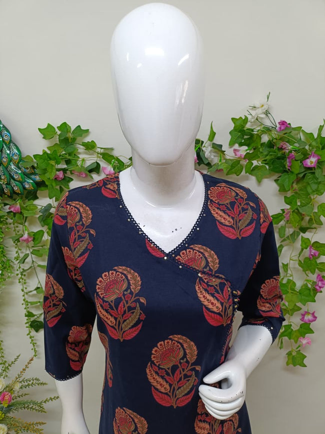 Dark blue Floral Main Image