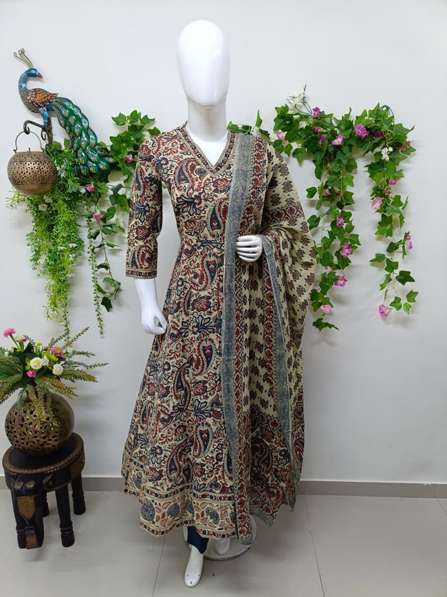 Indigo Flolar Beige Hover Image