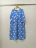 Blue With White Floral