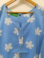 Blue With White Floral