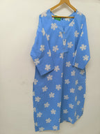 Blue With White Floral