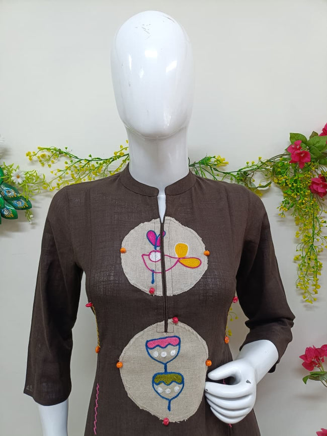 Mocha brown print Main Image