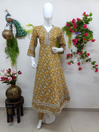 Mustard Yellow with floral