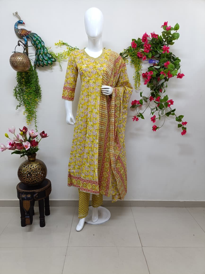 Yellow with floral
