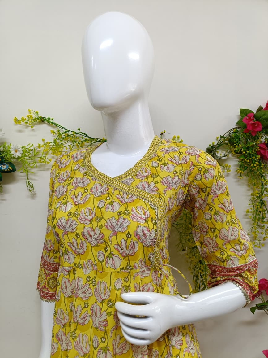 Yellow with floral