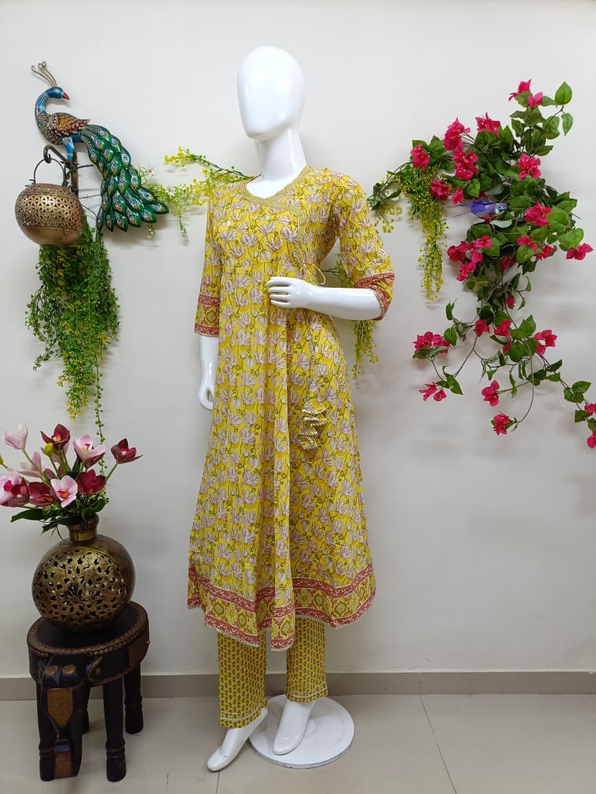 Yellow with floral