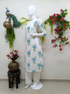 White with pastel sea green