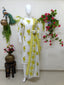 white with olive yellow floral