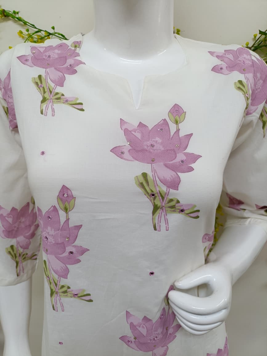 white with baby pink floral
