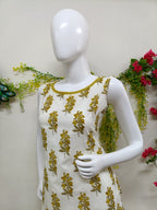 White with Mustard Floral