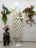 White with Mustard Floral