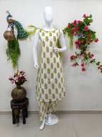 White with Mustard Floral