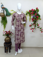 Dusty purple with floral