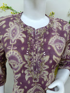 Dusty purple with floral