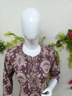 Dusty purple with floral