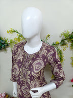 Dusty purple with floral