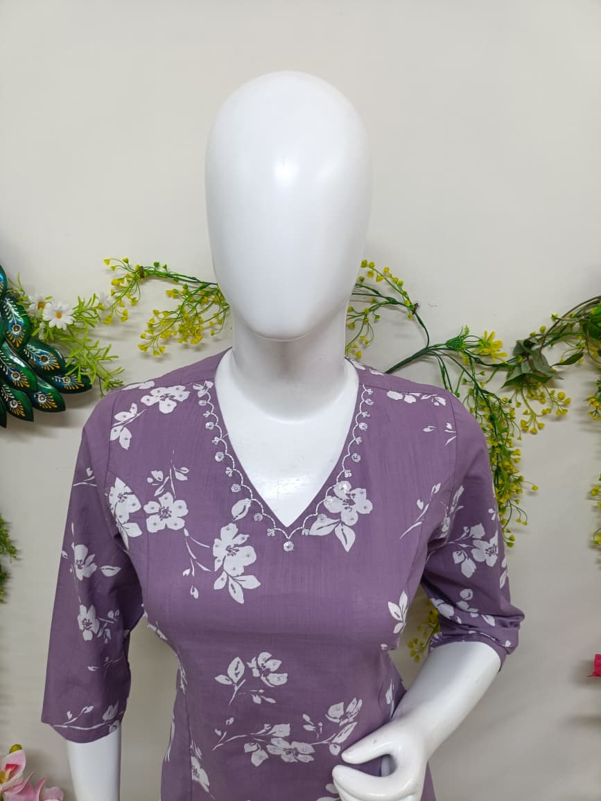 rich plum with white floral