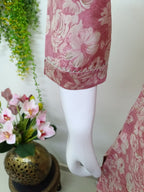 Dusty pink with floral