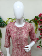 Dusty pink with floral
