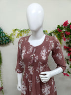 Dusty pink with white floral print