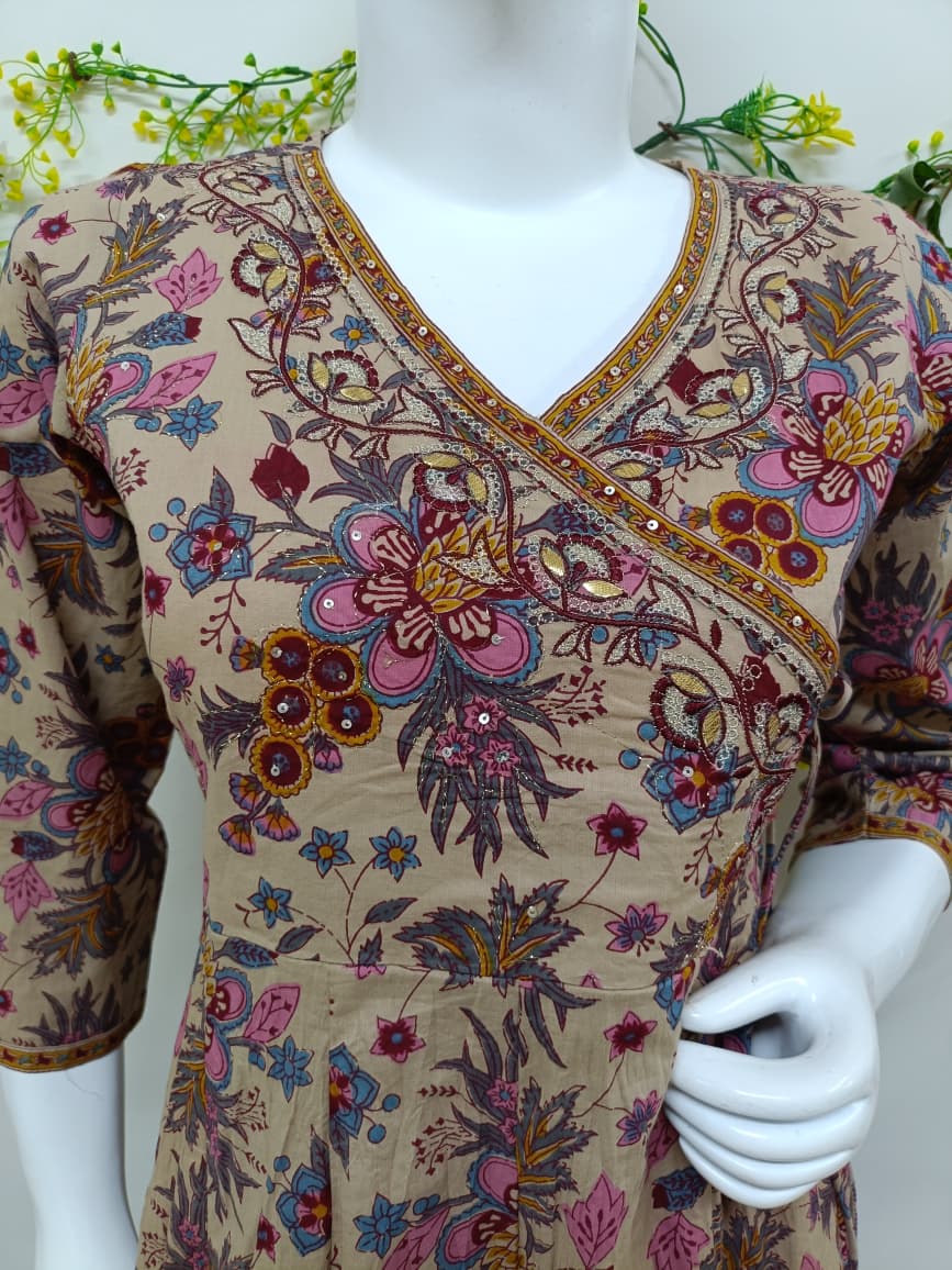 Beige with floral