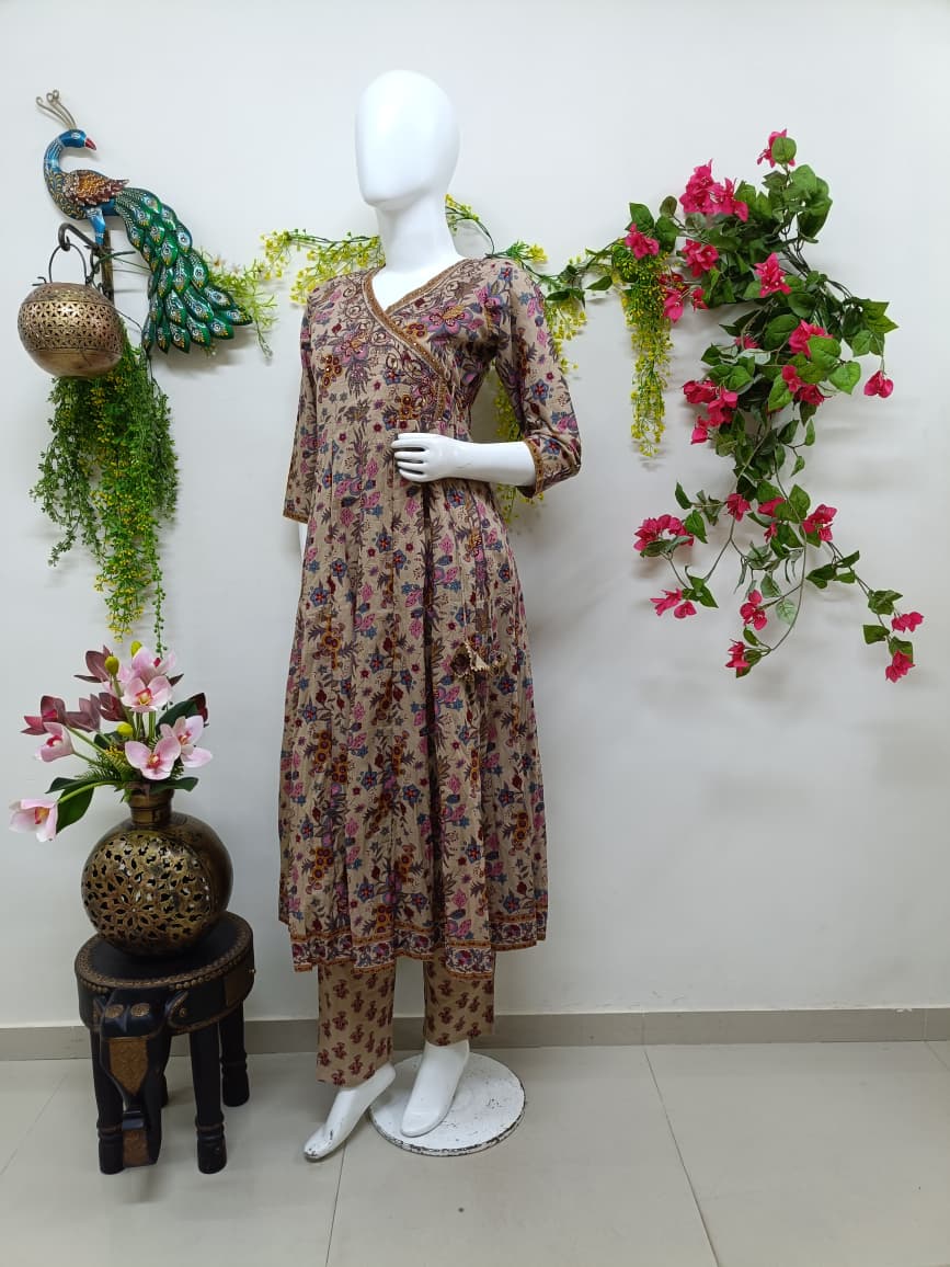 Beige with floral