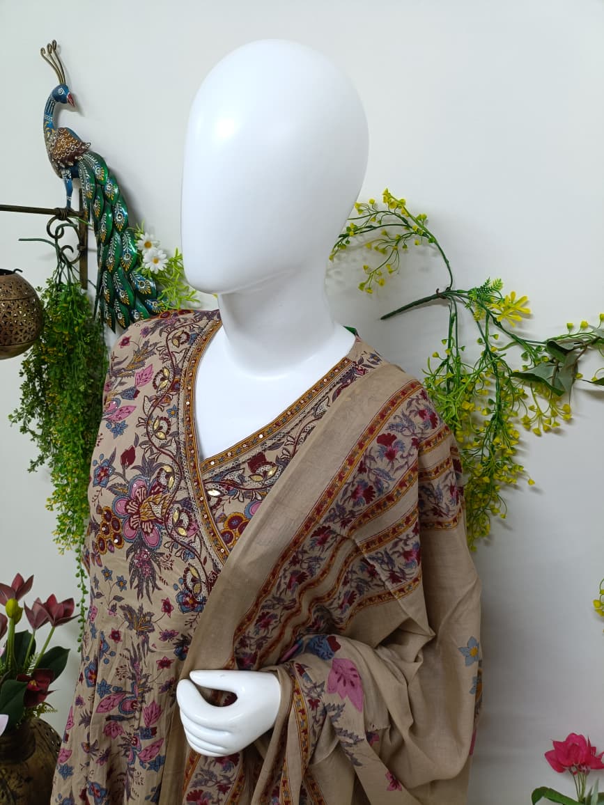 Beige with floral