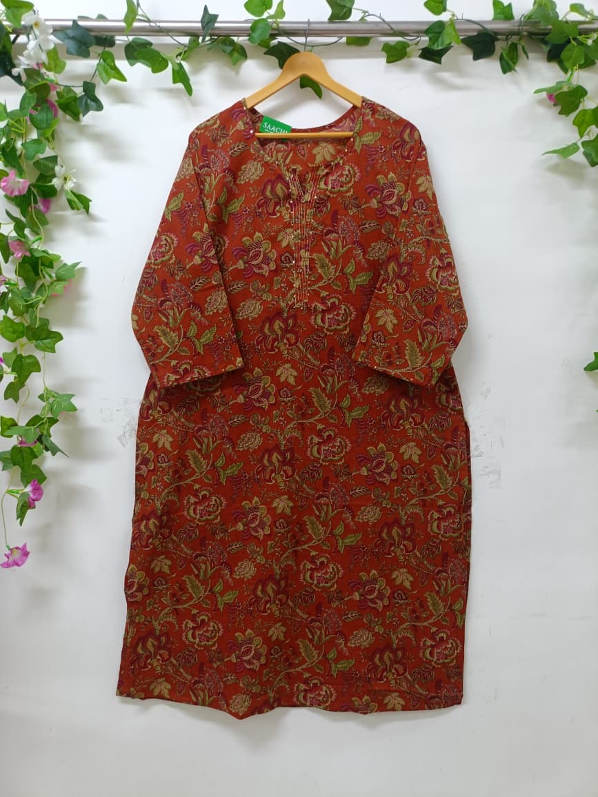 Orange with Floral