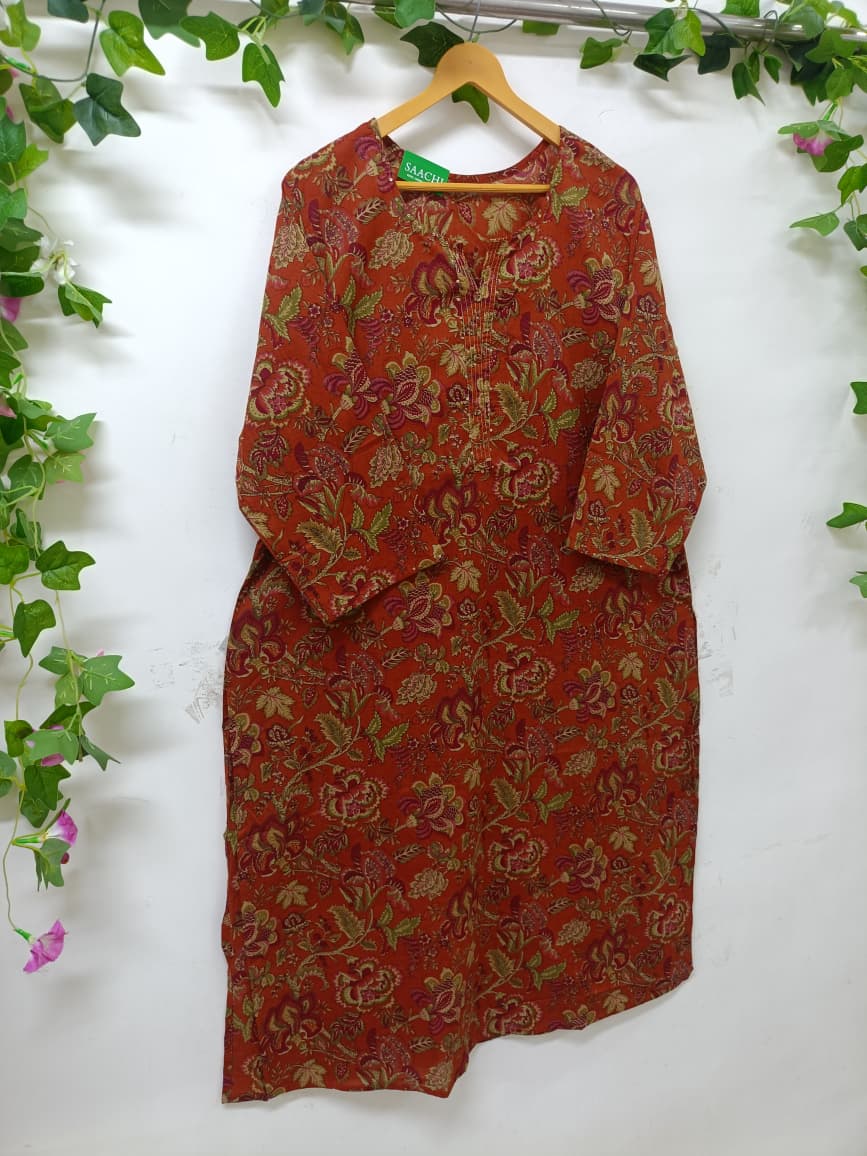 Orange with Floral